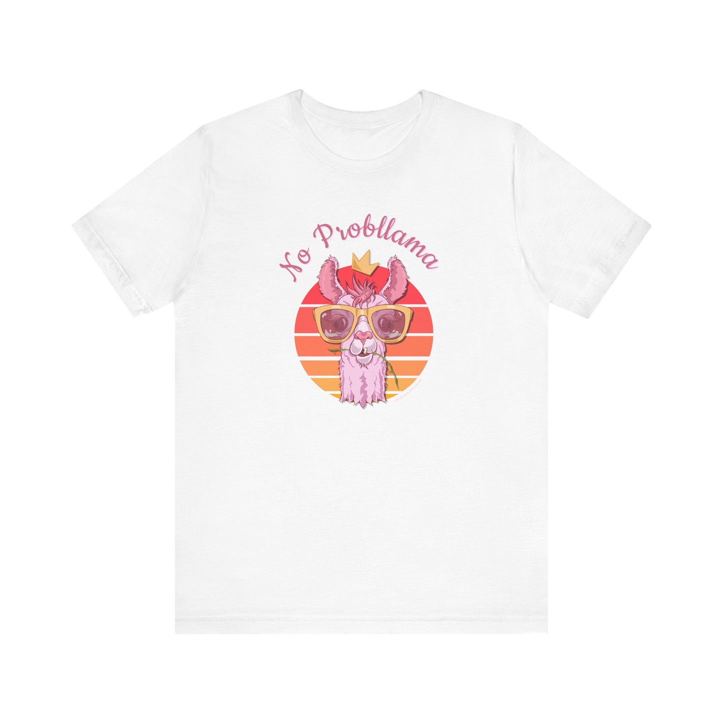 No Probllama Unisex Jersey Short Sleeve Tee | No Probllama No Drama Llama Shirt | Funny Llama T-Shirt for animal lover