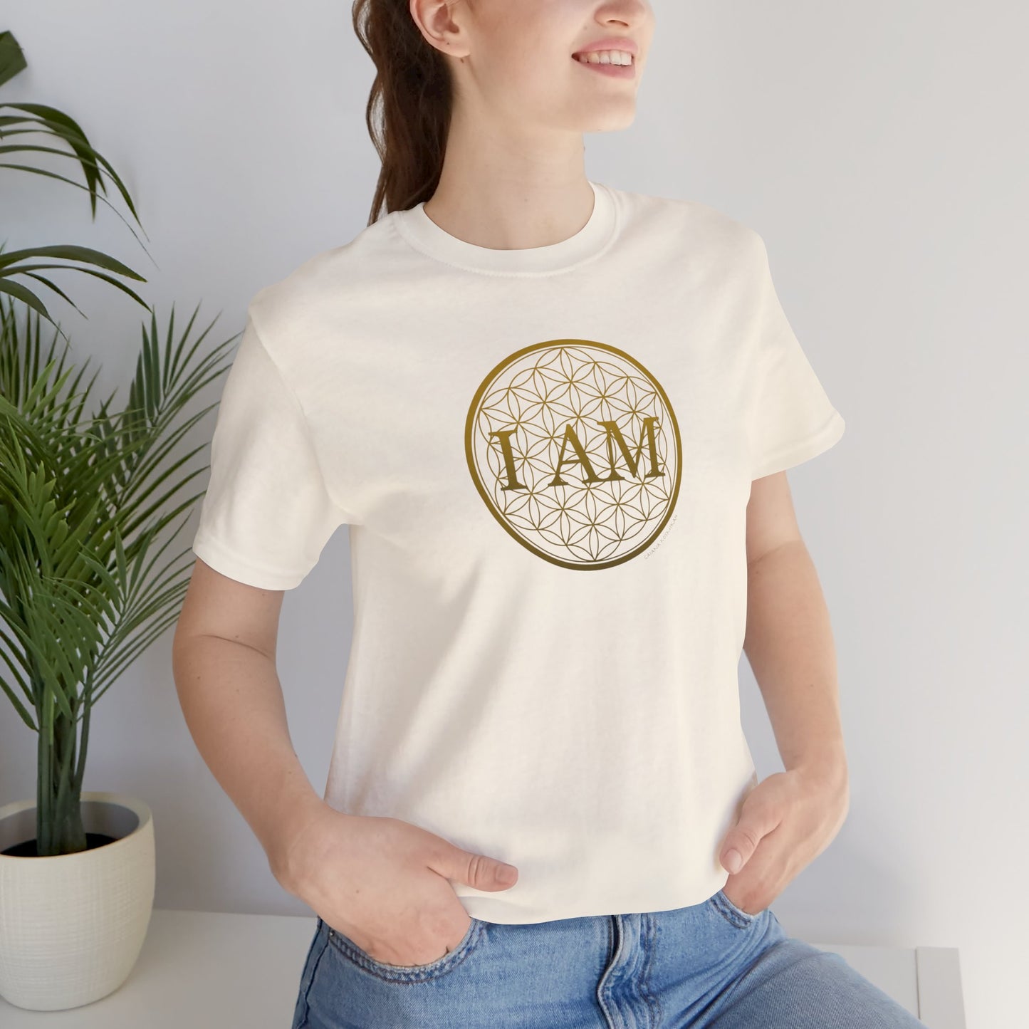 I Am Flower of Life Unisex Jersey Short Sleeve Tee | I Am Flower of Life Spiritual Shirt | I Am Flower of Life Yoga T-Shirt