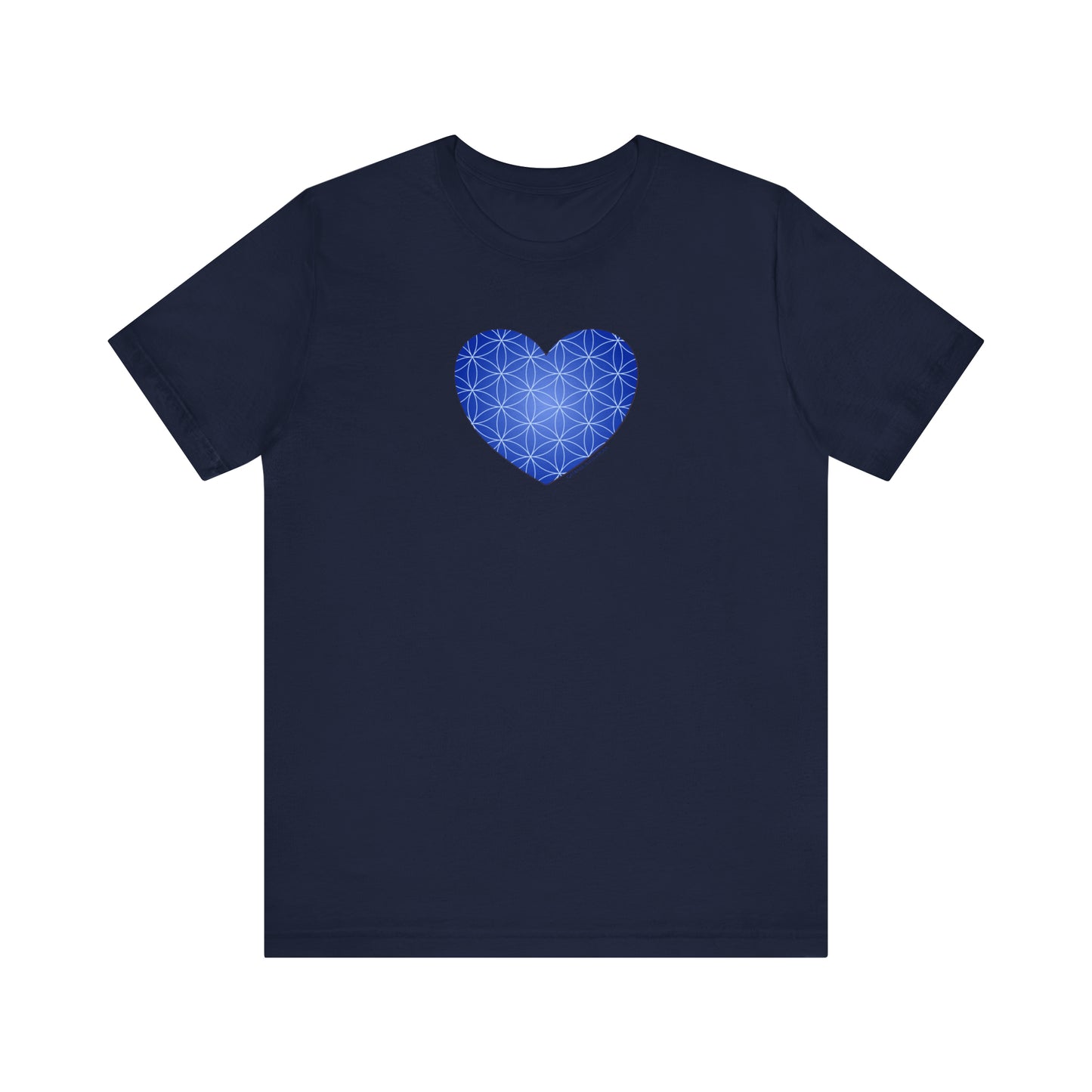 Heart Flower Of Life Unisex Jersey Short Sleeve Tee | Heart Flower Of Life Spiritual T-Shirt