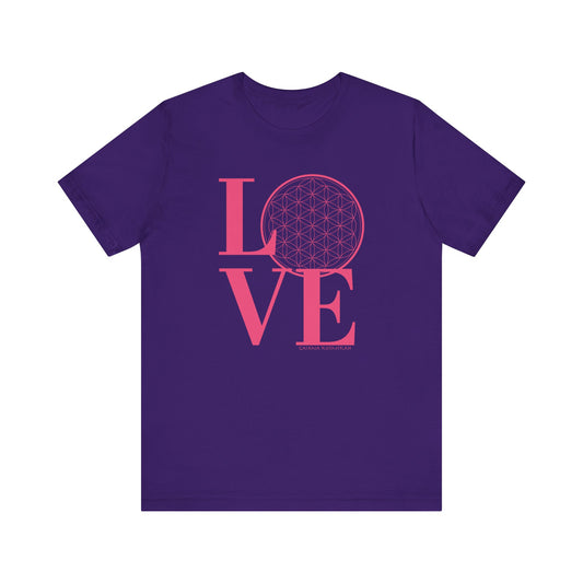Love Flower of Life Unisex Jersey Short Sleeve Tee | Love Shirt | Flower Of Life Love T-Shirt