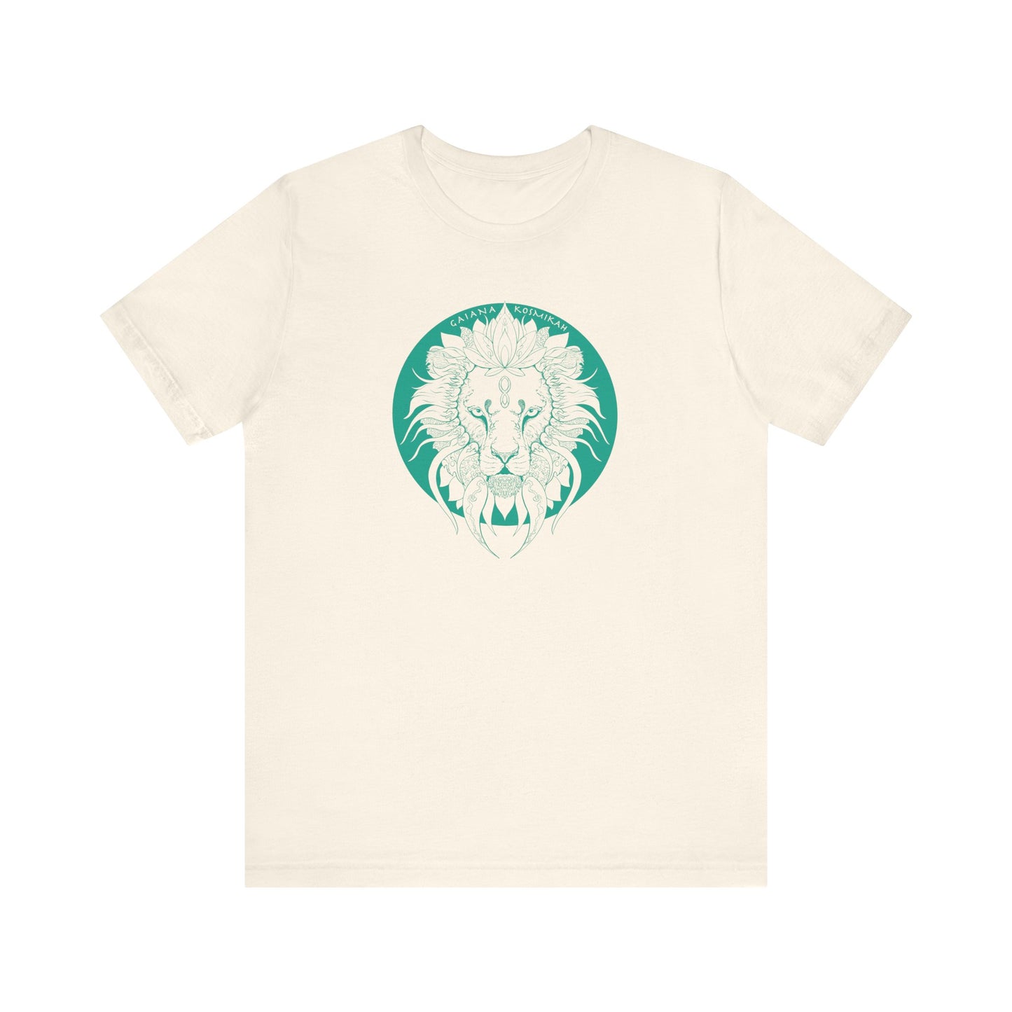 Lion's Gate 888 Aqua Jersey Short Sleeve Tee | Aqua Lion Spirit Animal T-Shirt | Aqua Lion Shirt
