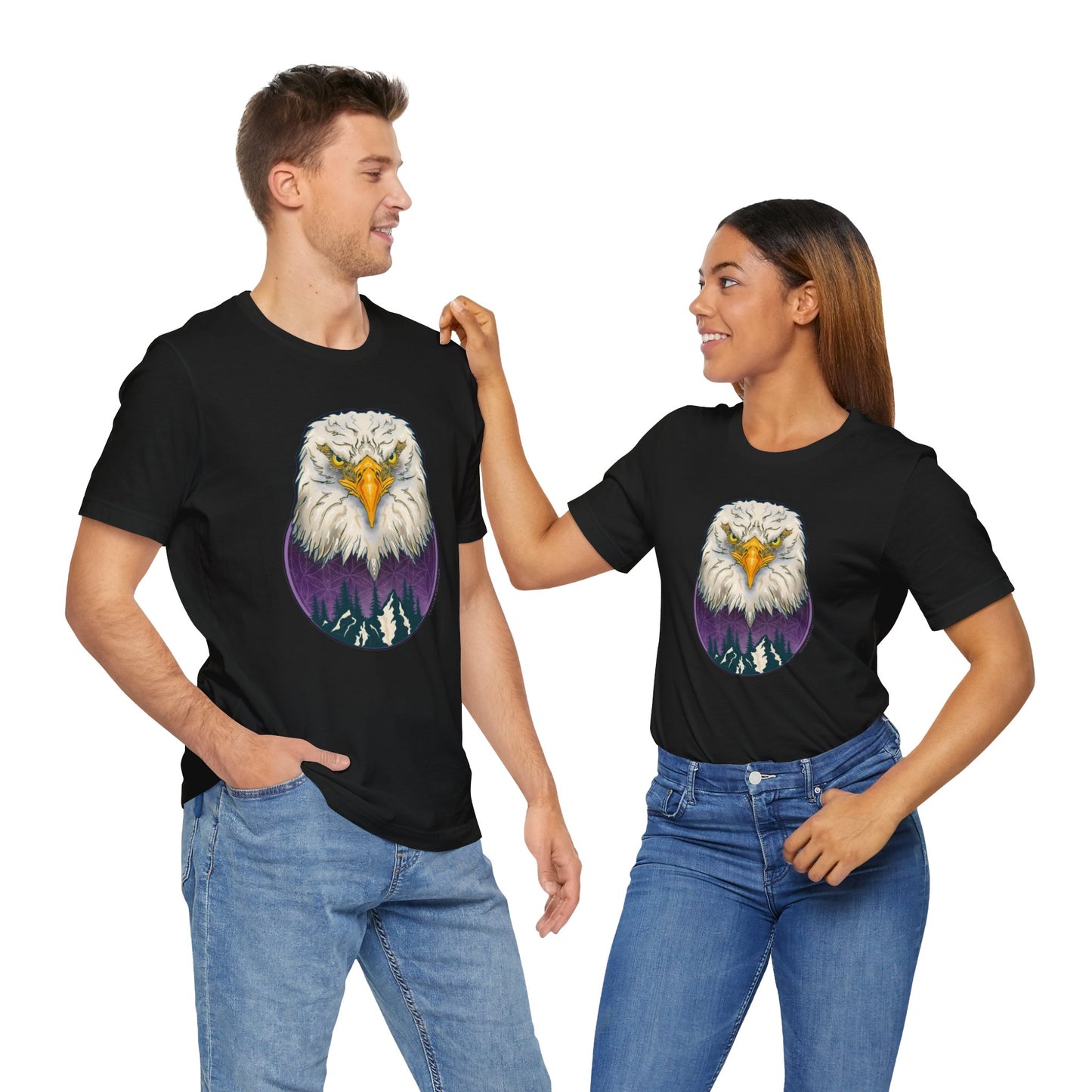 Eagle Spirit Animal Unisex Jersey Short Sleeve Tee | Bald Eagle Shirt | Eagle Spiritual Art T-Shirt