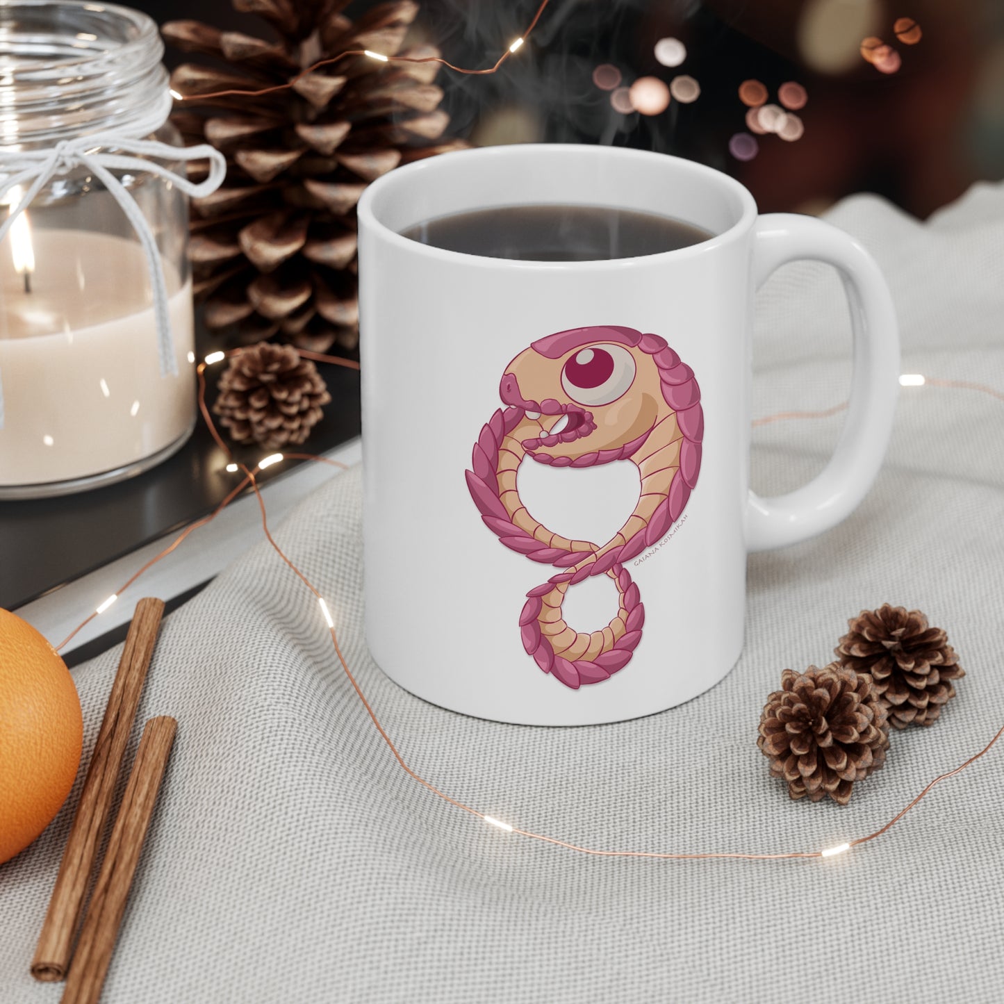 Cute Ouroboros. Infinity Symbol  - Ceramic Mug 11oz