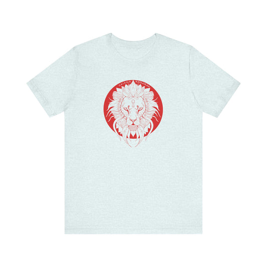 Lion's Gate 888 Red Jersey Short Sleeve Tee | Red Lion Spirit Animal T-Shirt | Red Lion Shirt