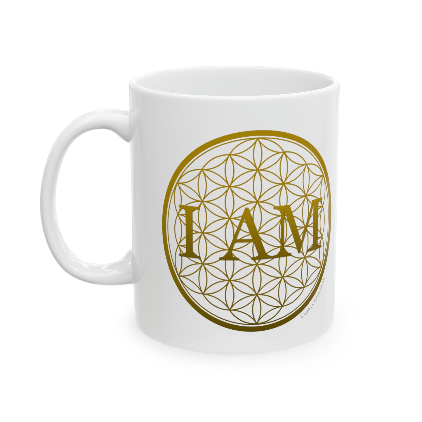 I Am & Flower of Life - Ceramic Mug 11oz