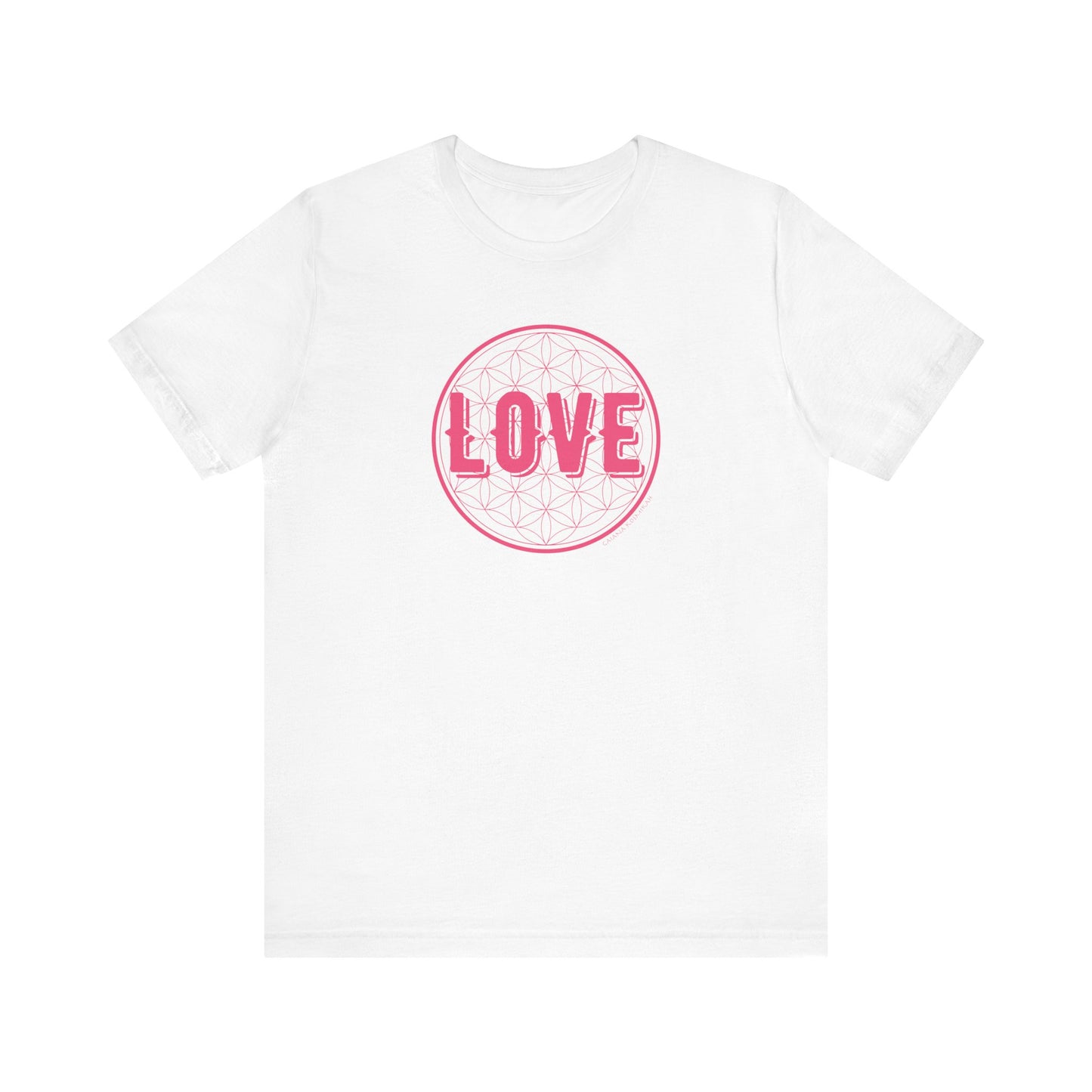 Flower of Life Love Unisex Jersey Short Sleeve Tee | Love Shirt | Flower Of Life Love T-Shirt
