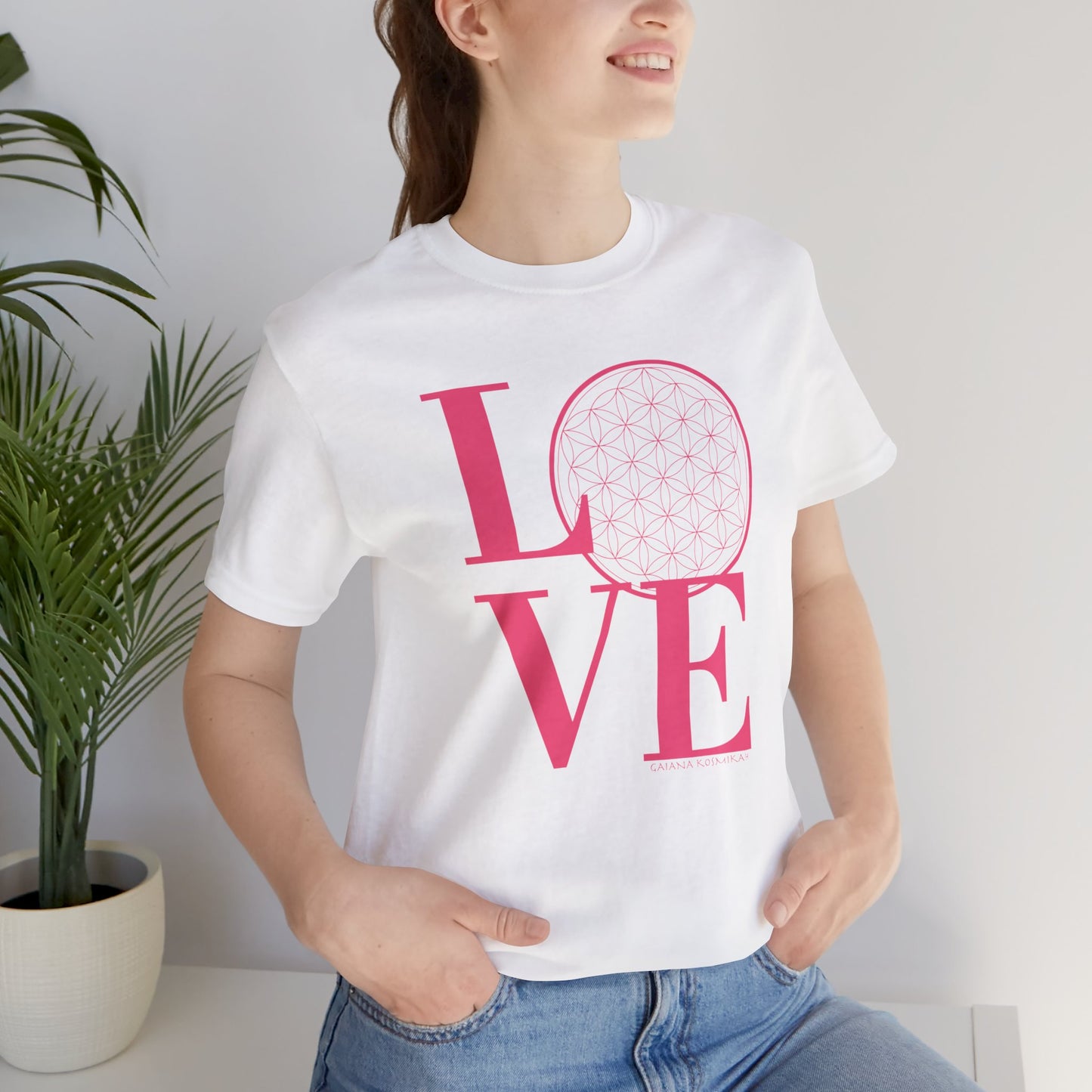 Love Flower of Life Unisex Jersey Short Sleeve Tee | Love Shirt | Flower Of Life Love T-Shirt